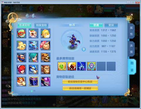 神武65带什么宠物